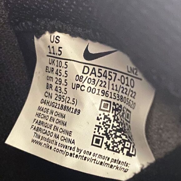 Nike Mens Vapor Edge Elite 360 2 Football Cleats DA5457-010 Black size 11.5 - Picture 7 of 7